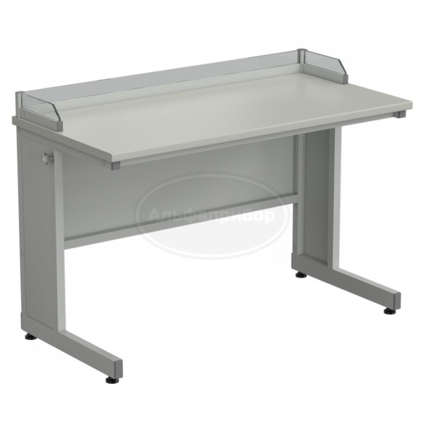 Стол ученический с бортиком 1200х600х840 мм, раб. поверхность - серый ламинат