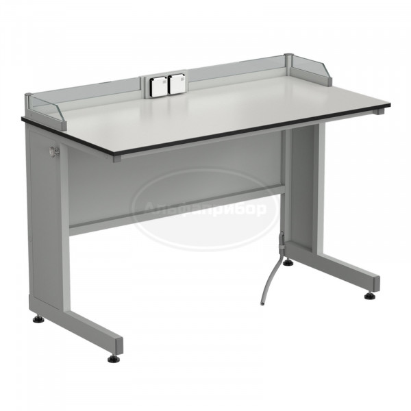 Стол ученический с бортиком и розетками 1200х600х840 мм, раб. поверхность - Labgrade