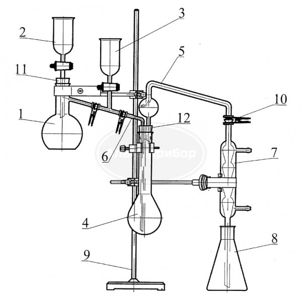 Аппарат для отгонки аммиака АБП ТС со штативом ГФ 5.184.096