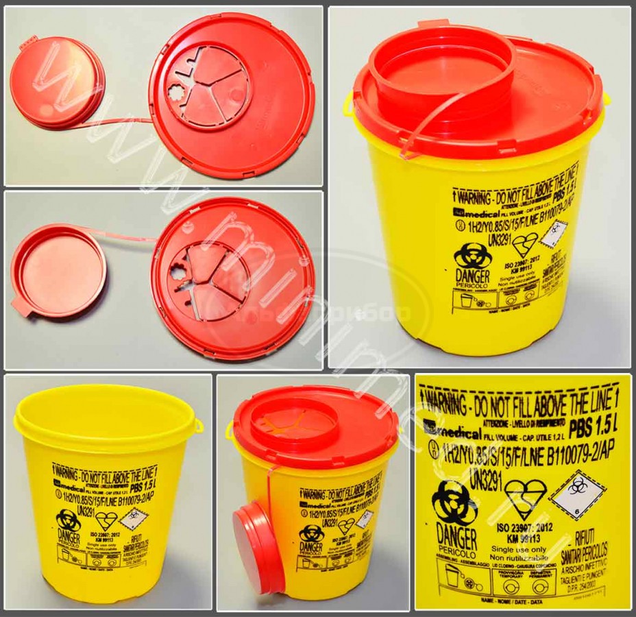 Контейнер специализированный для утилизации отходов 1,5 л, п/п, Aptaca