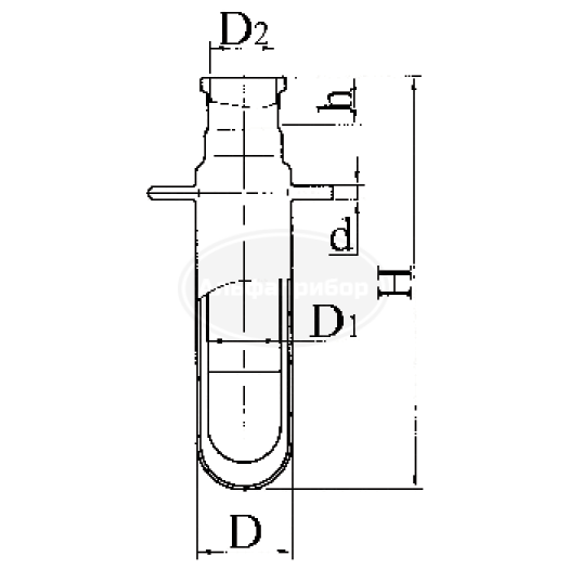 Сосуд для определения температуры замерзания нефтепродуктов, эскиз 2-696