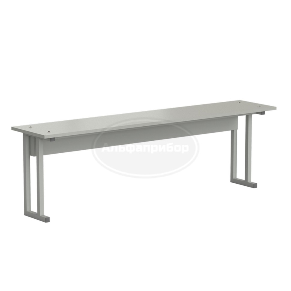 Полка нижняя для стола пристенного 1500х310х460 мм, серый ламинат