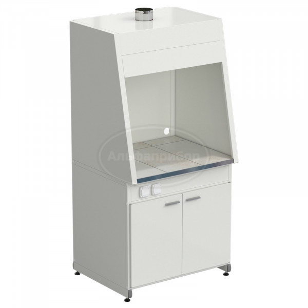 Шкаф для нагревательных печей с тумбой 920х780х1870 мм, цвет изделия - белый, раб. поверхность - керамика