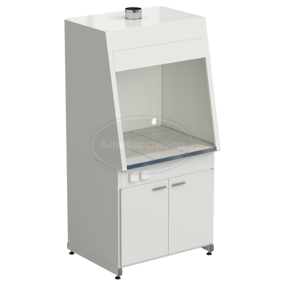 Шкаф для нагревательных печей с тумбой 920х780х1870 мм, цвет изделия - белый, раб. поверхность - керамика