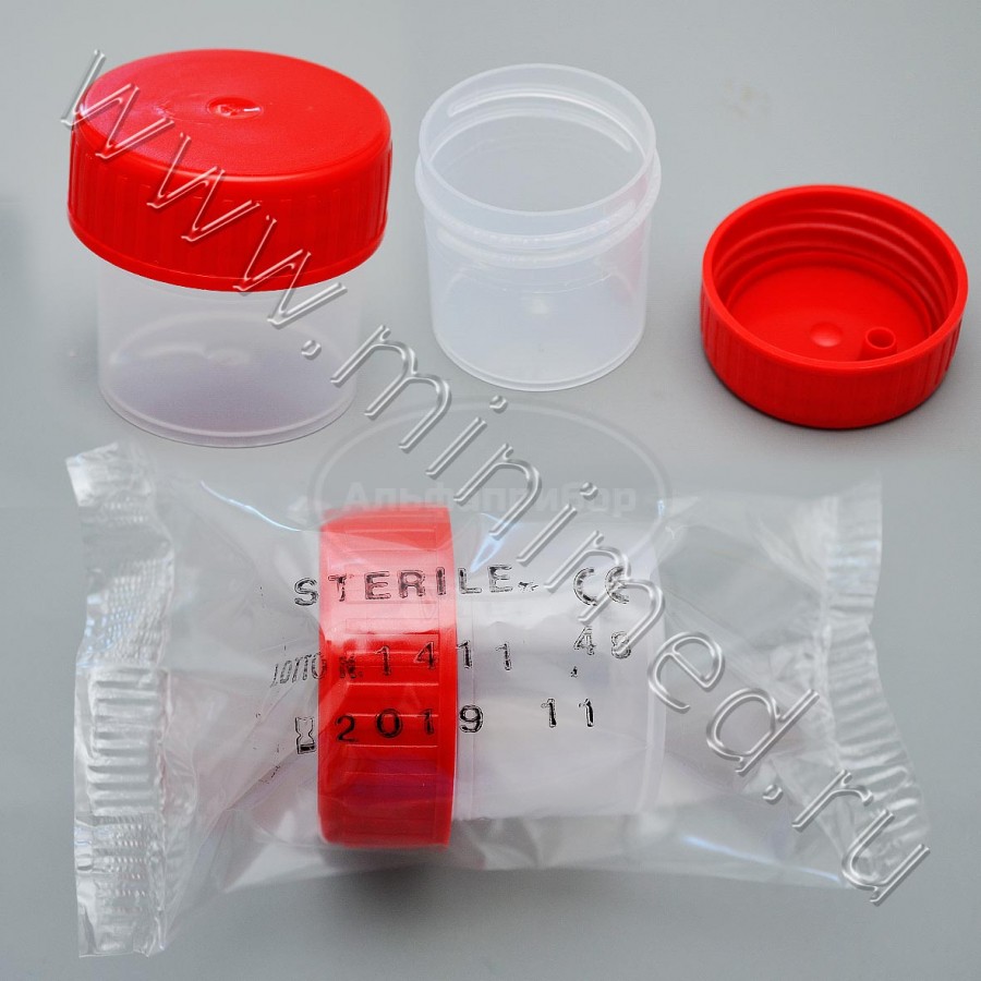 Контейнер для отбора, транспортировки и хранения биологических материалов, 30мл с завинчивающейся крышкой,35*38 мм, стерильный, п/п, Aptaca, индивидуальная упаковка /упаковка 400шт