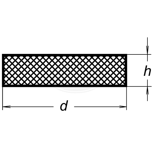 Уплотнение винтовой крышки GL 45, 200 °C, D 43