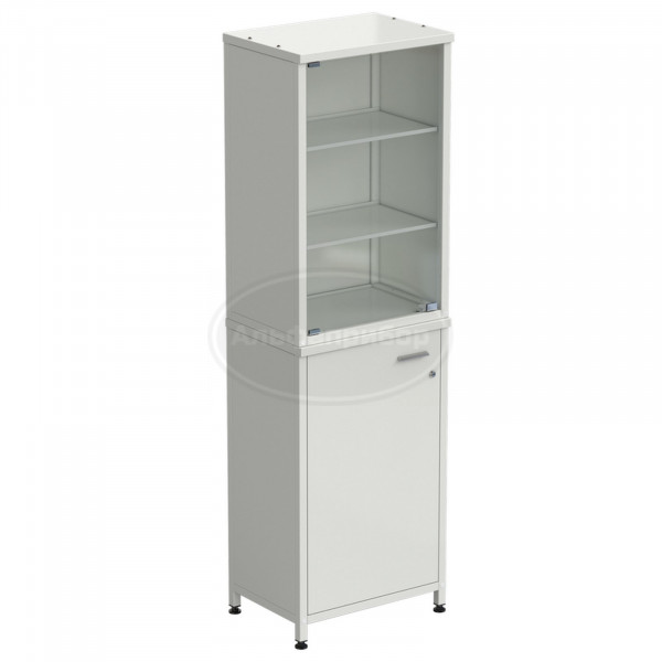 Шкаф для посуды 2 секции, 2 двери 605х435х1970 мм, белый