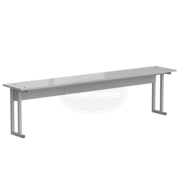 Полка нижняя для стола пристенного 1800х310х460 мм, серый ламинат