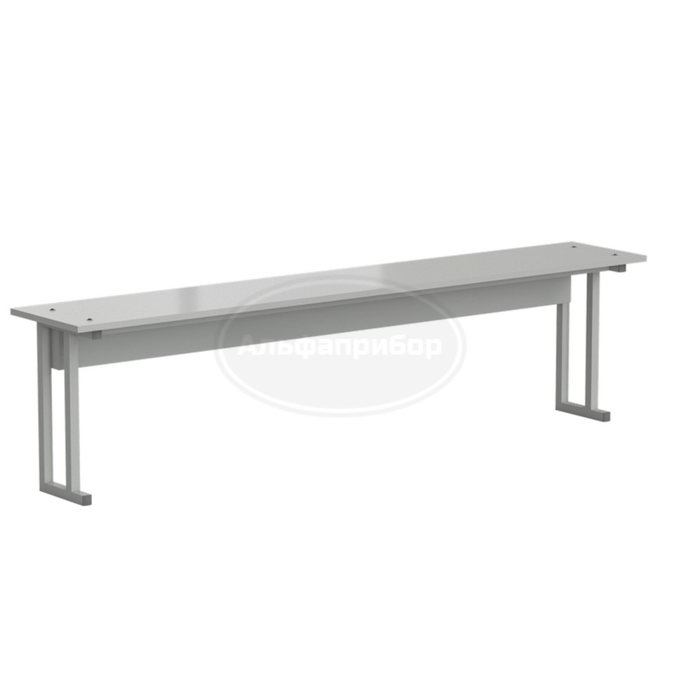 Полка нижняя для стола пристенного 1800х310х460 мм, серый ламинат