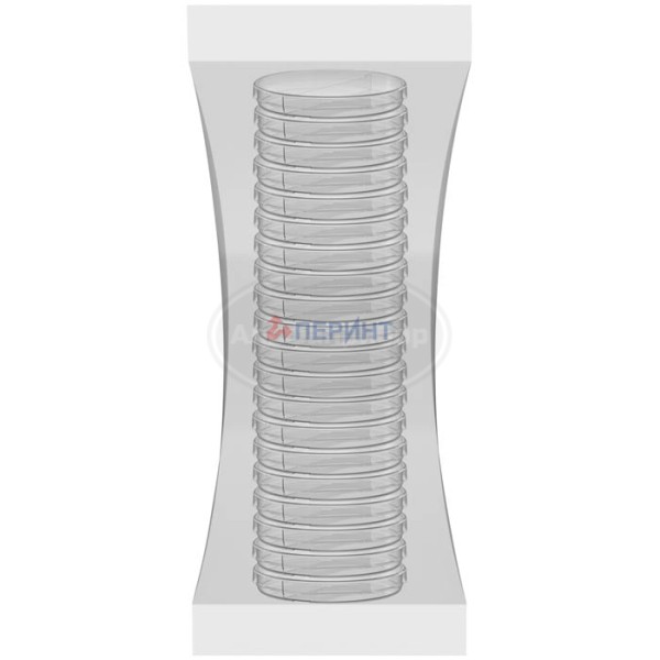 Чашки Петри 90 мм, 2 секции, групповая упаковка