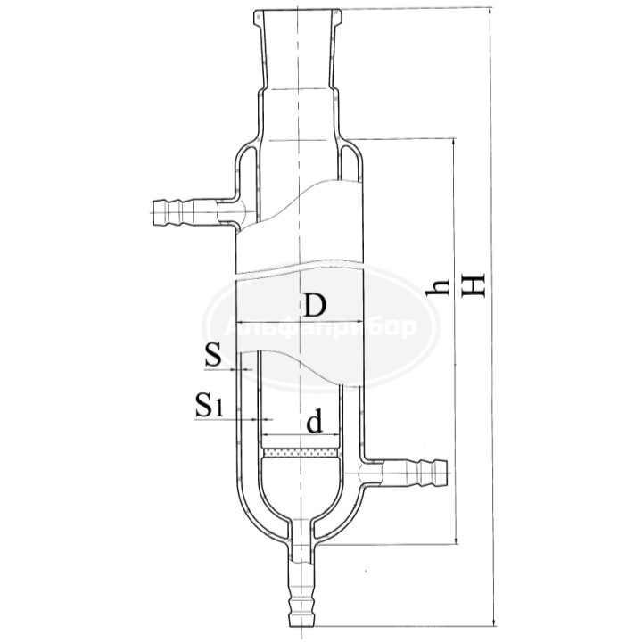Воронка с фильтром и рубашкой, эскиз 2-992-02