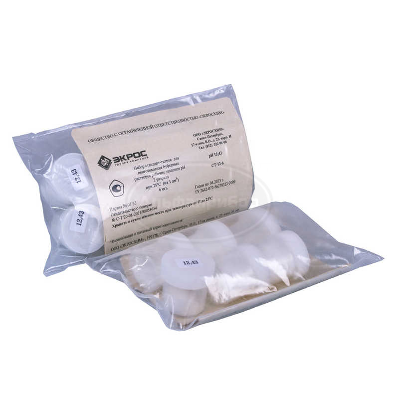 СТ pH-метрии 2 разряда, pH 12,43 (годен до апреля 2023 г)