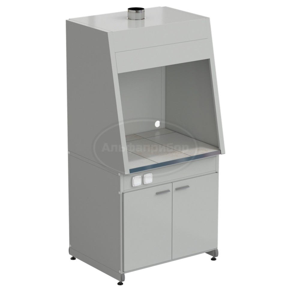 Шкаф для нагревательных печей с тумбой 920х780х1870 мм, цвет изделия - серый, раб. поверхность - керамика