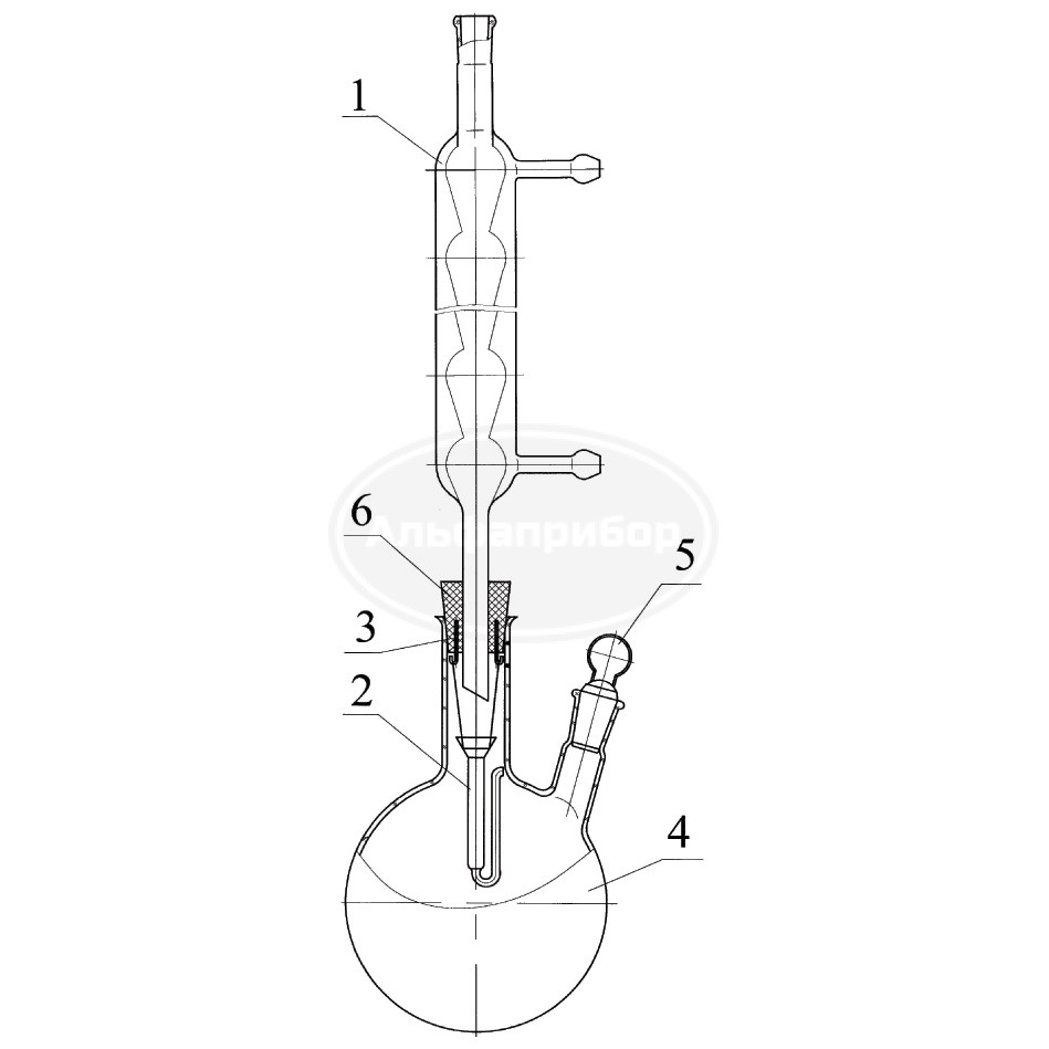 Прибор для перегонки смолы, эскиз 1-115