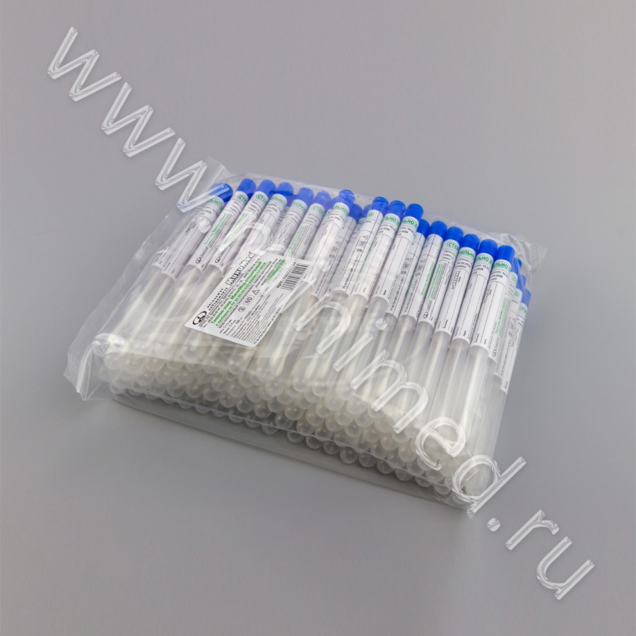 Тампон-зонд МиниМед стерильный в пробирке, зонд пластиковый (полипропилен), тампон вискозный, 12*175мм, ТУ 32.50.50-032-29508133-2019, упаковка 100/2000шт