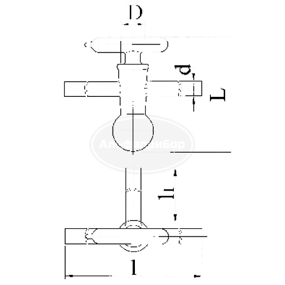 Кран вакуумный 3-х ходовой Д29