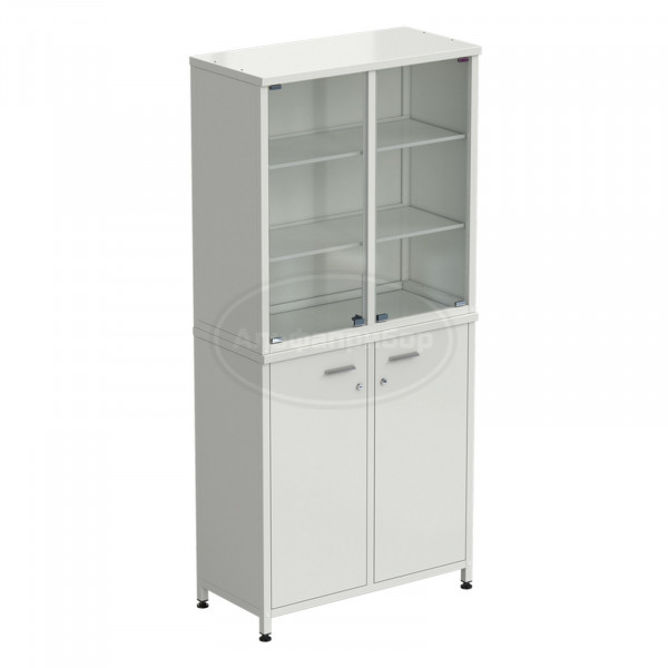 Шкаф для посуды 2 секции, 4 двери 905х435х1970 мм, белый