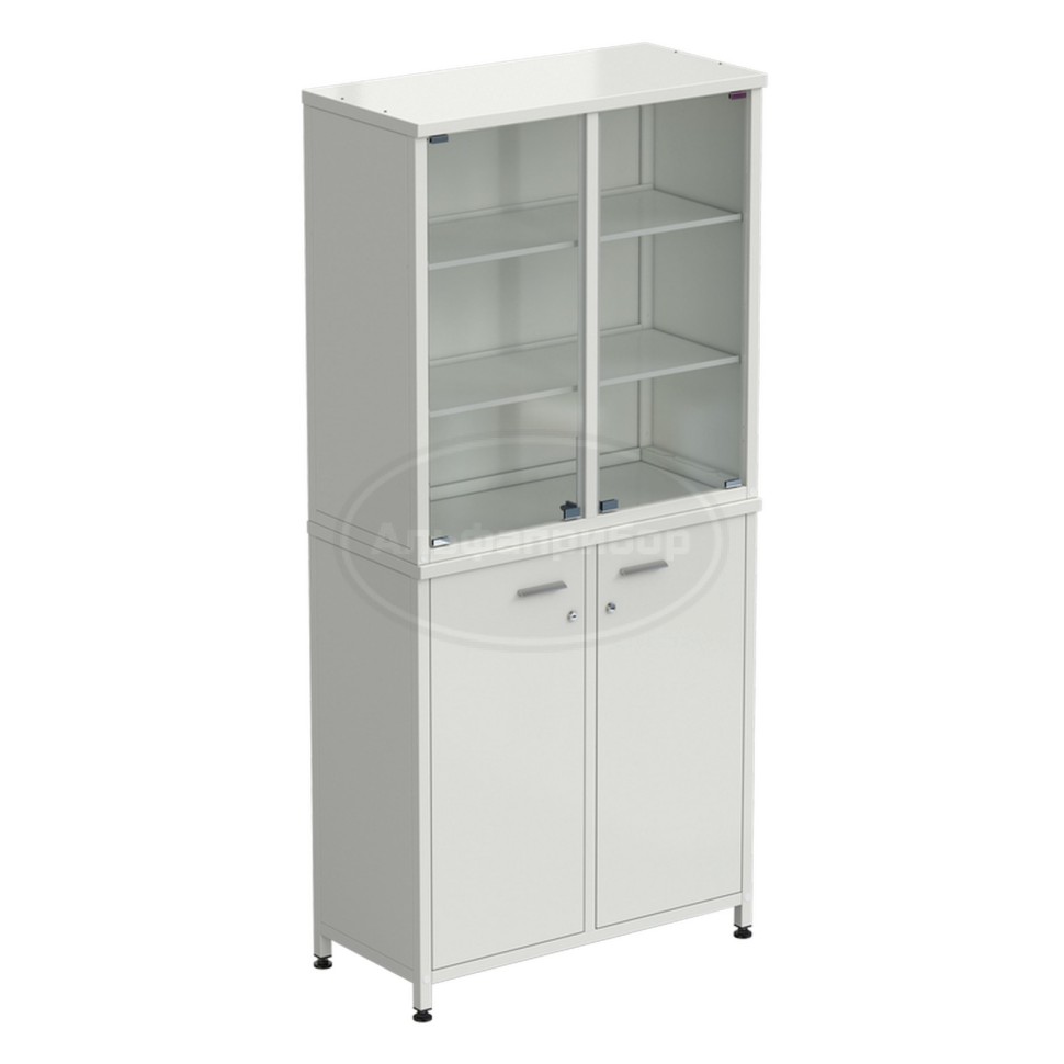 Шкаф для посуды 2 секции, 4 двери 905х435х1970 мм, белый