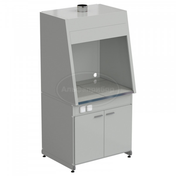 Шкаф для нагревательных печей с тумбой 920х780х1870 мм, цвет изделия - серый, раб. поверхность - керамогранит