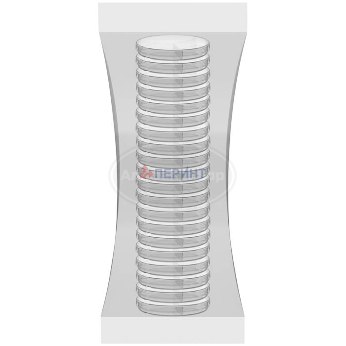 Чашки Петри 90 мм, 3 секции, групповая упаковка