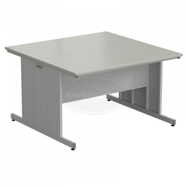 Стол островной 1500х1500х900 мм, раб. поверхность - серый ламинат