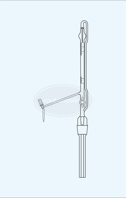Бюретка автоматическая Пеллета 1 кл. 100мл (0.2) PTFE ключ, без аксессуаров, Technosklo