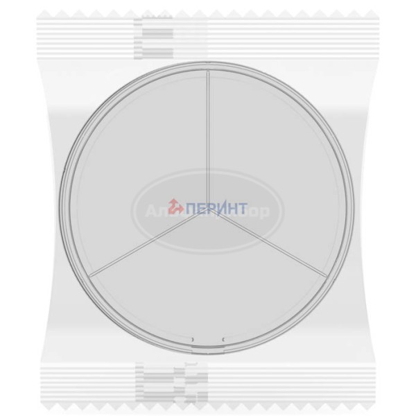 Чашки Петри 90 мм, 3 секции, индивидуальная упаковка