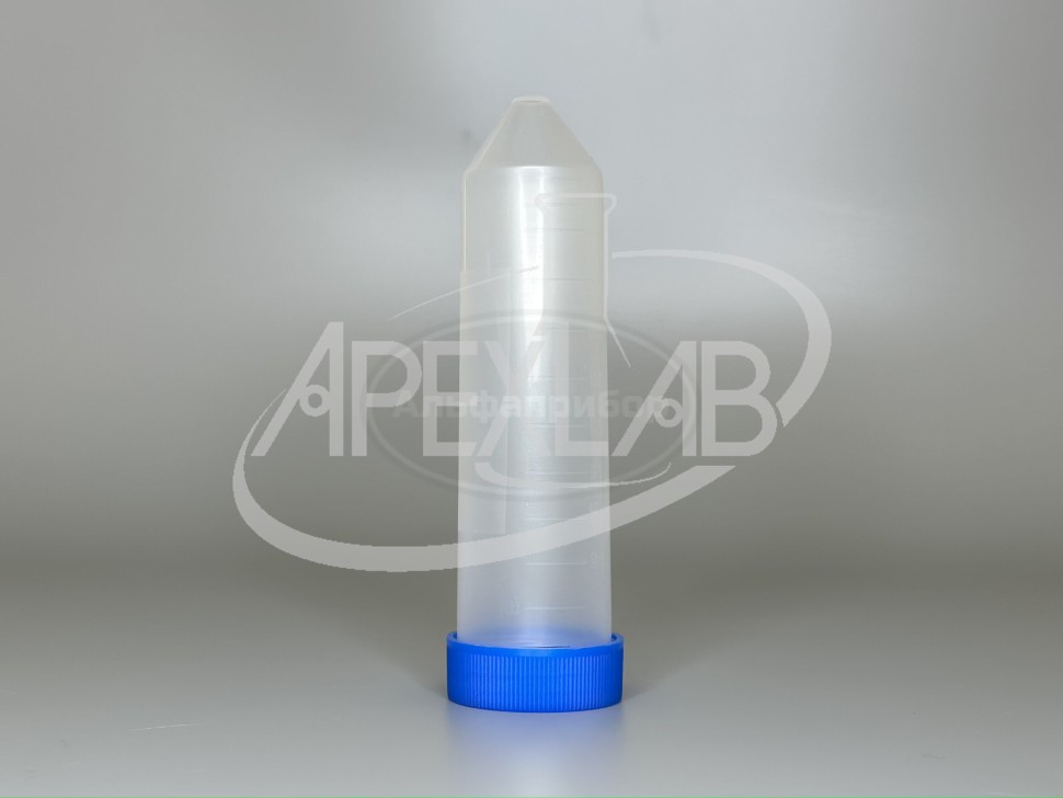 Пробирка коническая (центрифужная) 50 мл ПП с винтовой крышкой, уплотнительным кольцом, градуированная, стерильная в инд. уп. (700 шт.)