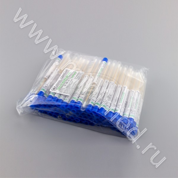 Тампон-зонд МиниМед стерильный в пробирке, зонд деревянный, тампон хлопковый, 12*175мм, ТУ 32.50.50-032-29508133-2019, 100/2000шт