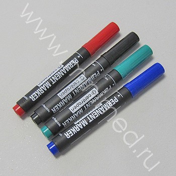 Маркер перманентный зеленый, ширина линии 2,5 мм, Centropen, упаковка 10шт