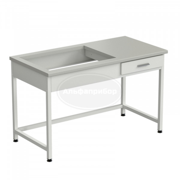 Приставка для весового стола 1200х600х750 мм, раб. поверхность - серый ламинат (весовой стол слева)