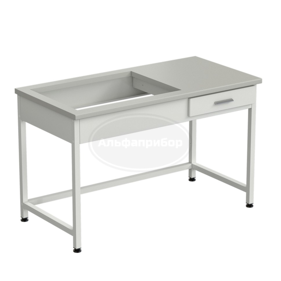 Приставка для весового стола 1200х600х750 мм, раб. поверхность - серый ламинат (весовой стол слева)