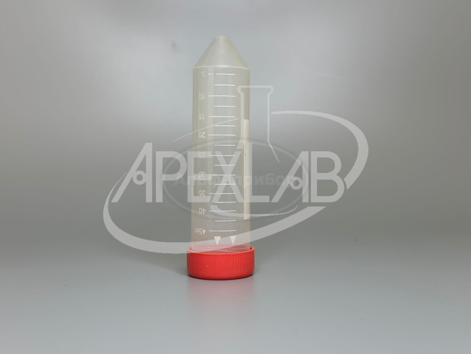 Пробирка коническая (центрифужная) 50 мл ПП с завинчивающейся крышкой и градуировкой, нестерильная (50 шт.)