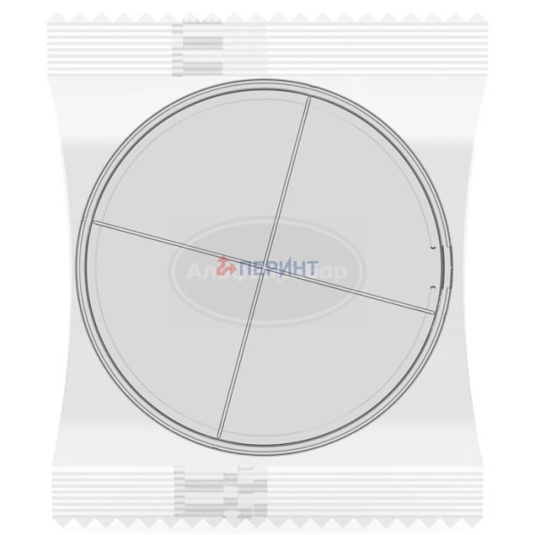 Чашки Петри 90 мм, 4 секции, индивидуальная упаковка