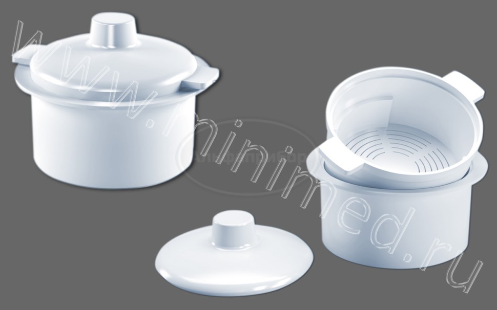 Емкость-контейнер для дезинфекции мелких стоматологических инструментов растворами химических средств, материал-армлен, 0,1л, автоклавируемый ЕКаДХ-0,1/01 "ЕЛАТ"