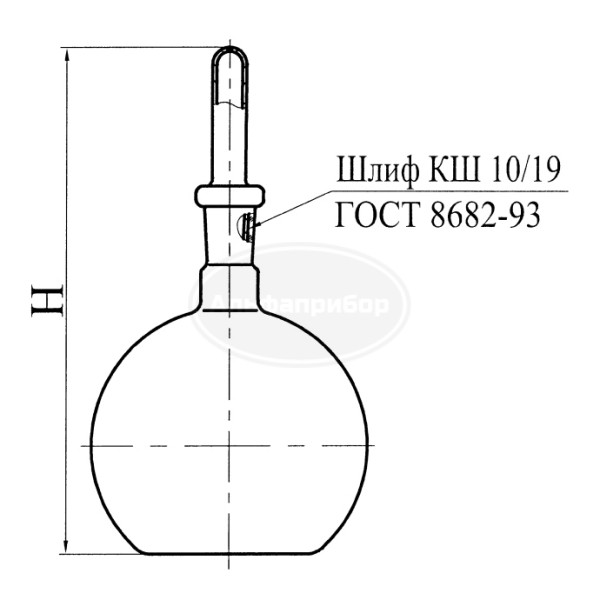 Пикнометр 100мл для твердых частиц ГФ 5.887.399