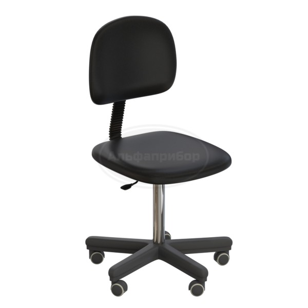 Стул офисный на роликах (высота 410-540 мм) (кожзам)