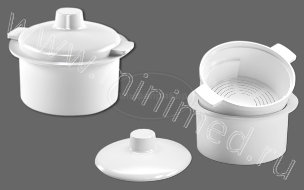 Емкость-контейнер для дезинфекции мелких стоматологических инструментов растворами химических средств, полистирол, 0,1 л ЕКпДХ-0,1/01 "ЕЛАТ"