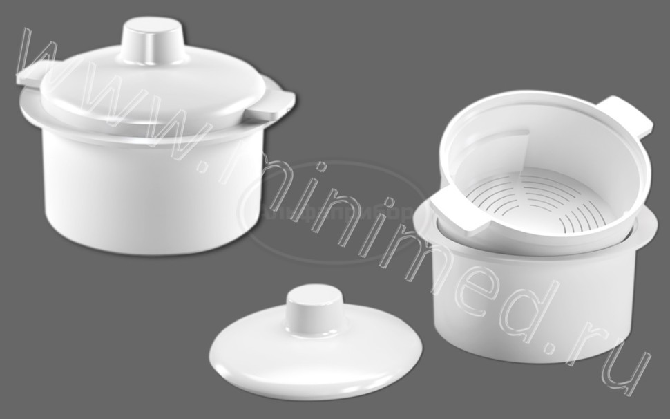 Емкость-контейнер для дезинфекции мелких стоматологических инструментов растворами химических средств, полистирол, 0,1 л ЕКпДХ-0,1/01 "ЕЛАТ"