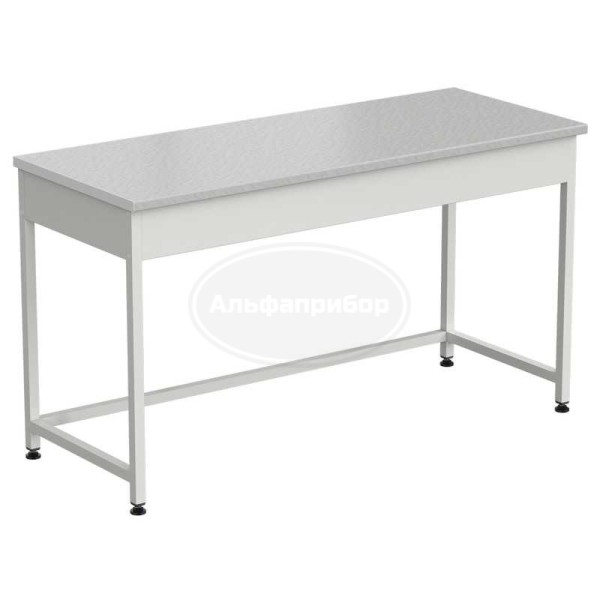 Стол приборный упрощенный 1500x600x850 мм, раб. поверхность - белый ламинат