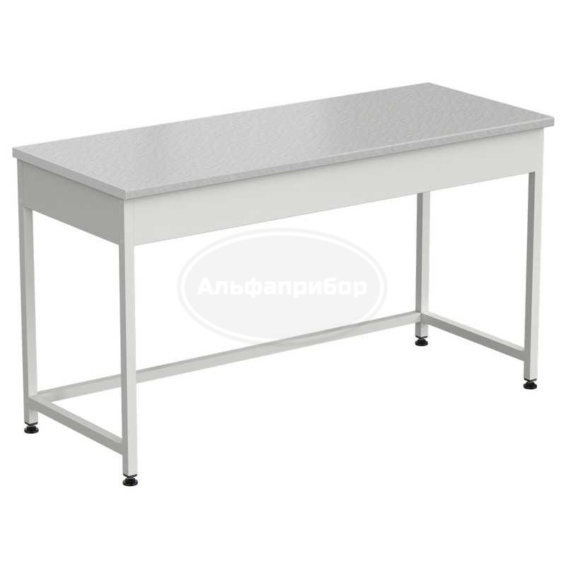 Стол приборный упрощенный 1500x600x850 мм, раб. поверхность - белый ламинат