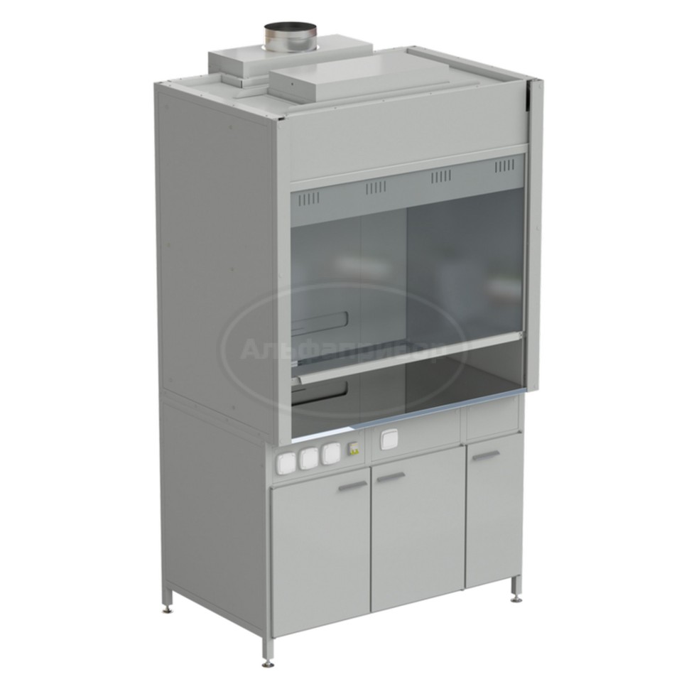 Шкаф вытяжной без подвода воды 1200х900х2145 мм, раб. поверхность - нержавеющая сталь