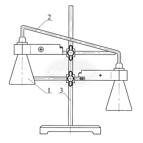 Прибор для перегонки фенола со штативом ГФ 5.382.629