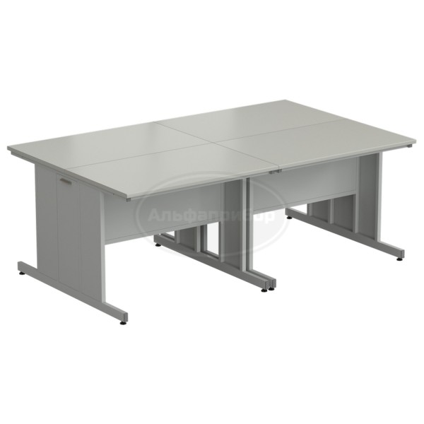 Стол островной 2400х1500х900 мм, раб. поверхность - серый ламинат