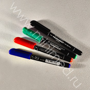 Маркер перманентный черный, ширина линии 1 мм, Centropen, упаковка 10шт