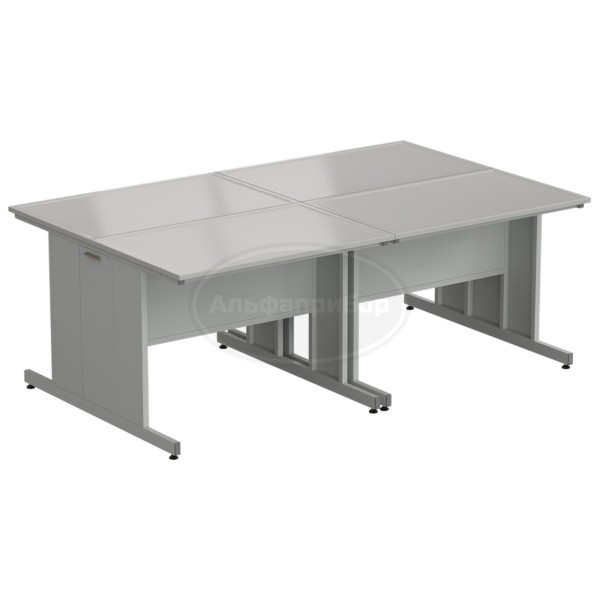 Стол островной 2413х1513х900 мм, раб. поверхность - Durcon с бортиком