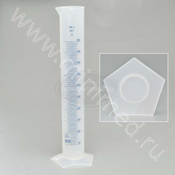Цилиндр 500мл с делениями высокий, п/п, Kartell, упаковка 1/12шт