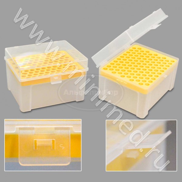 Штатив для наконечников 1000 мкл, 100 гнезд, п/п, упаковка 1/50шт
