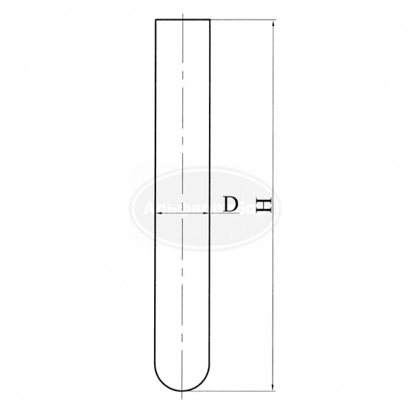 Пробирка типа П2 22*225 ТС, эскиз 2-791-21