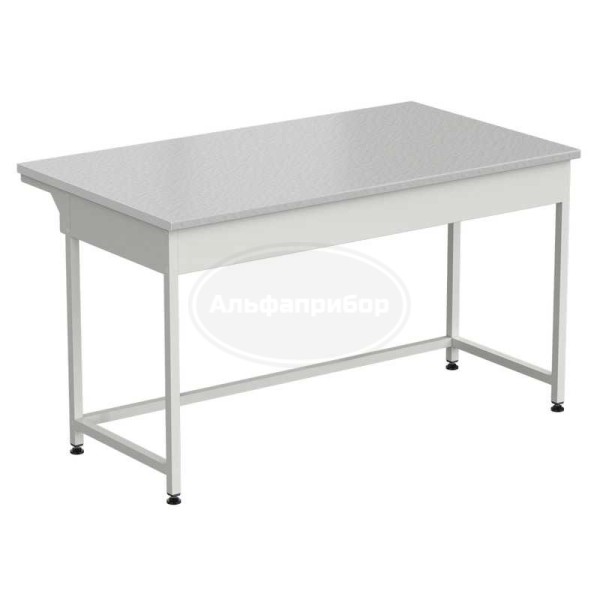 Стол приборный упрощенный 1500x850x850 мм, раб. поверхность - белый ламинат